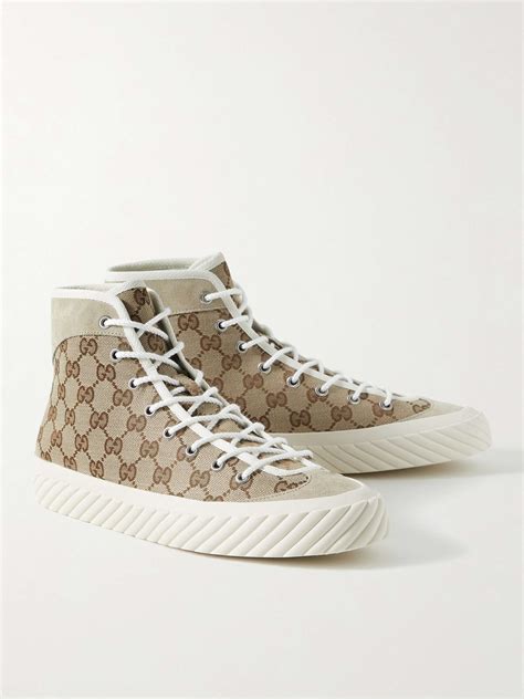 gucci monogram sneakers|Gucci suede sneakers.